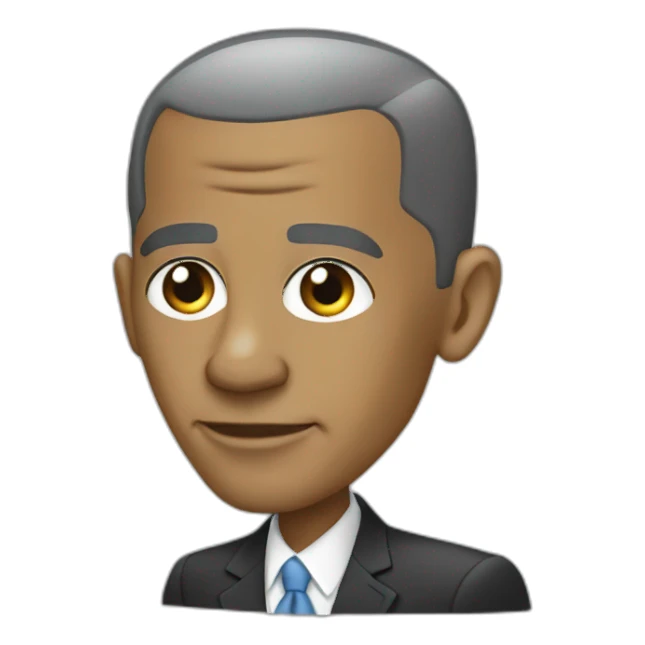 White Barak obama sticker