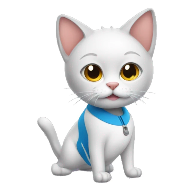 Cat in gym gear sticker