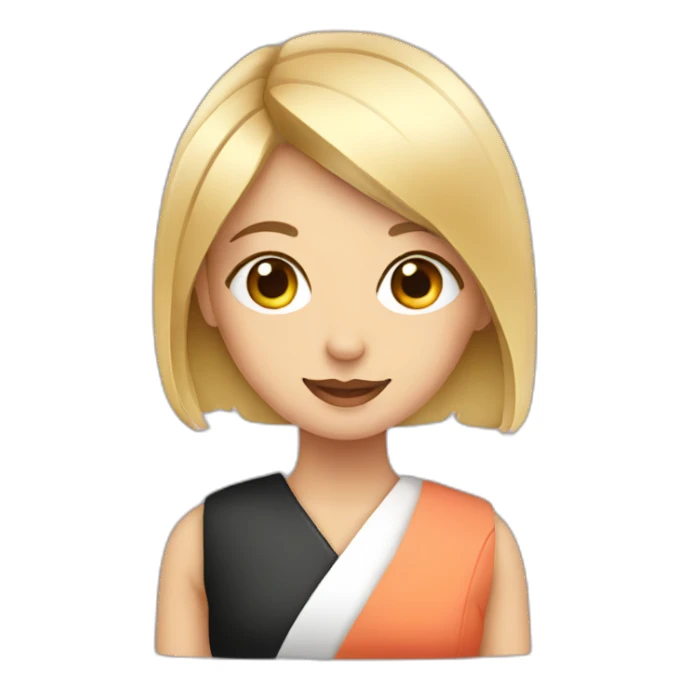 girl with sushi sticker