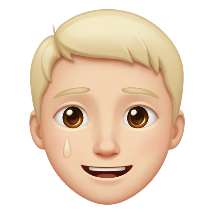 Sad but laughing sticker