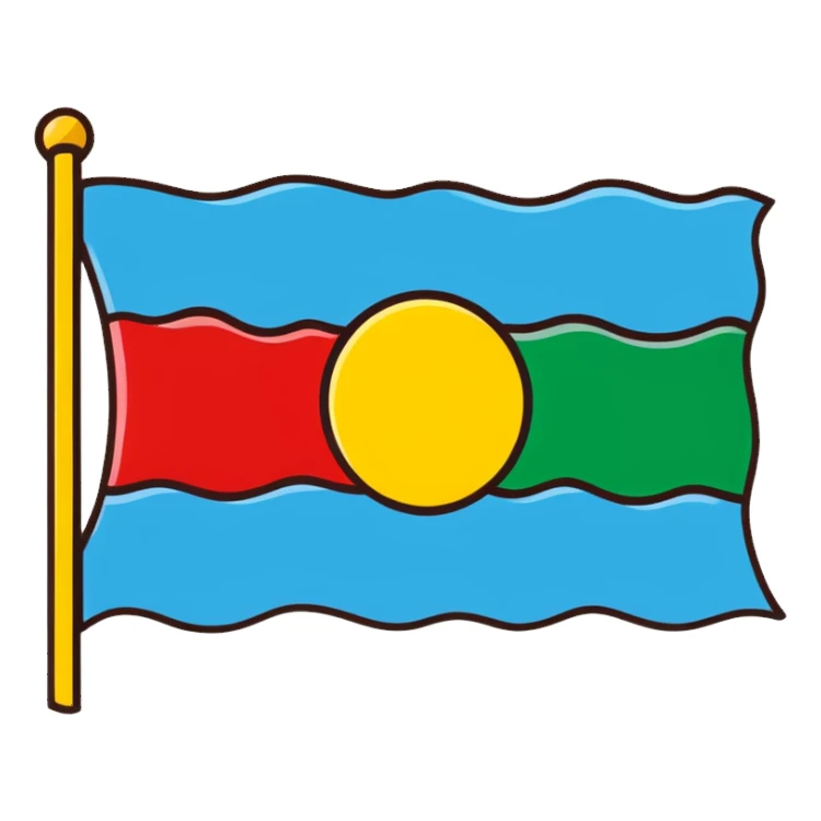 Kurdish flag with sun symbol sticker