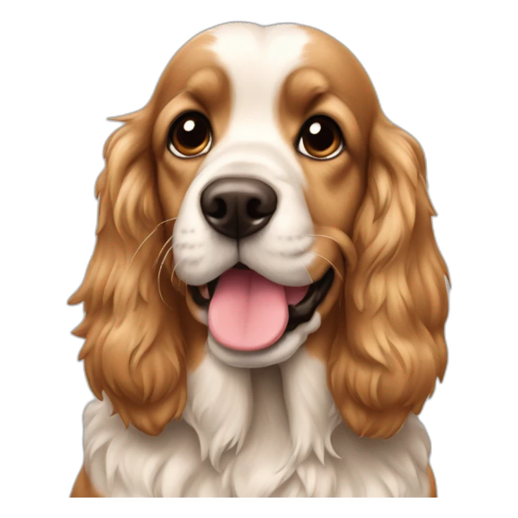 cocker avec des coeurs sticker