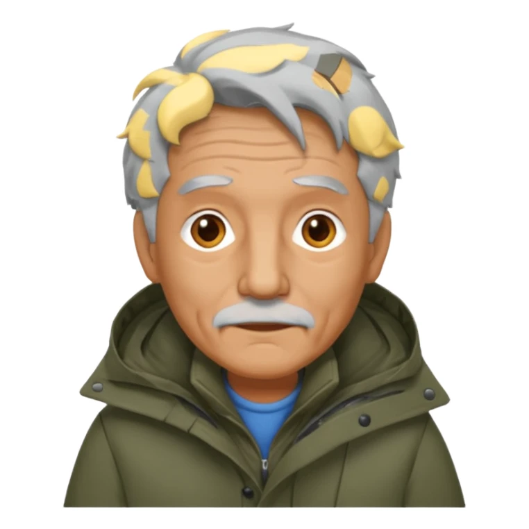 old Man in parka sticker