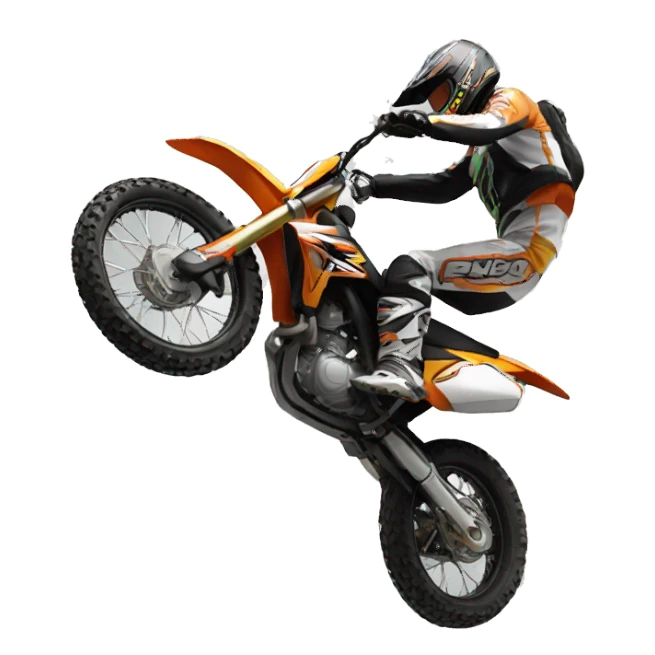 Motocross en wheeling sticker