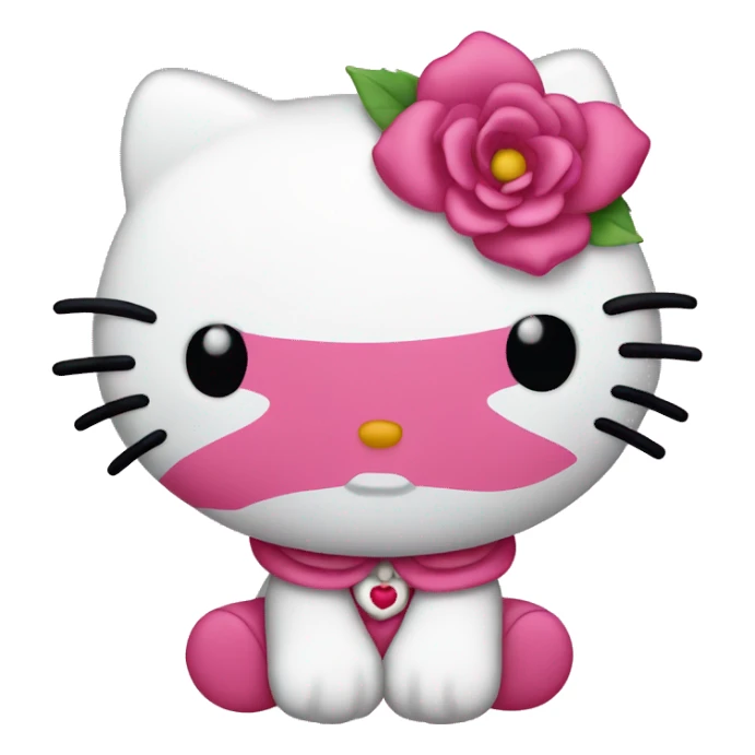 Hello kitty en rose sticker
