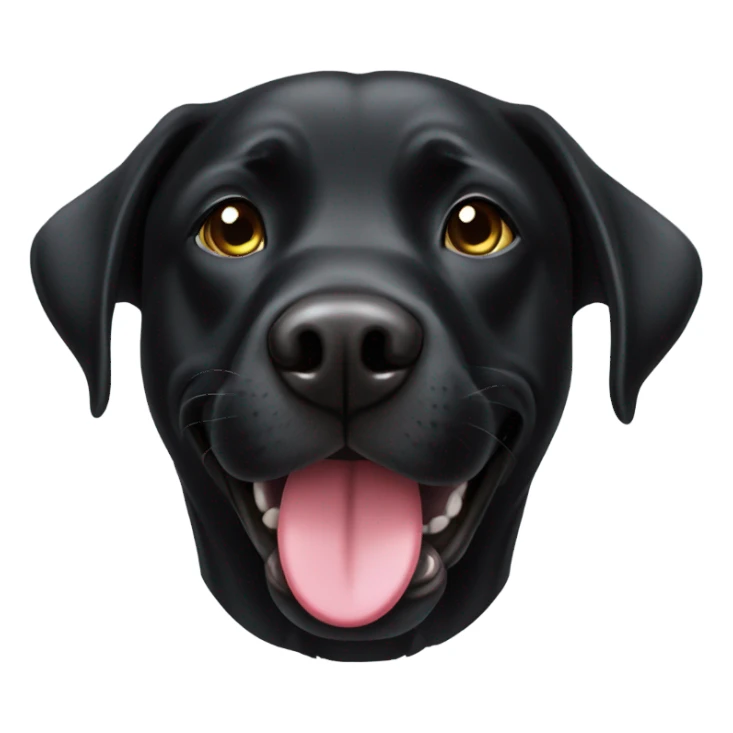 Black lab with ball sticker