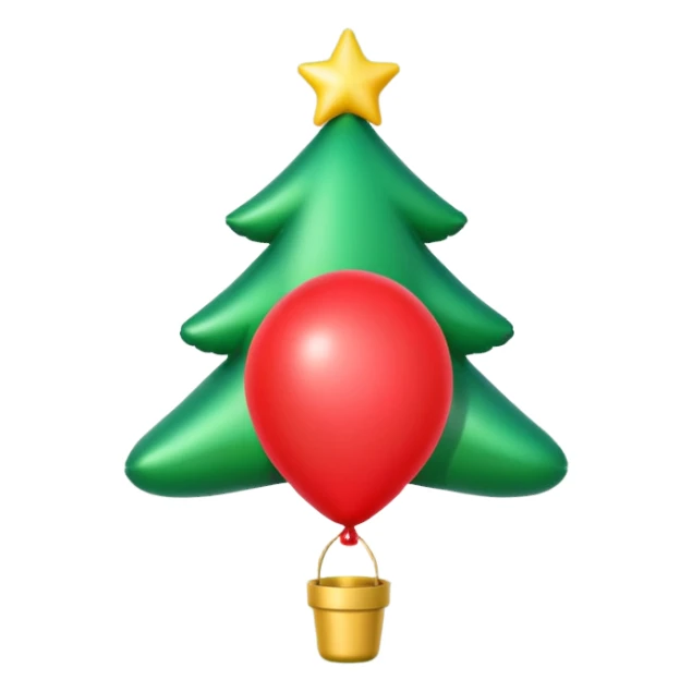 balloon Christmas tree toy sticker