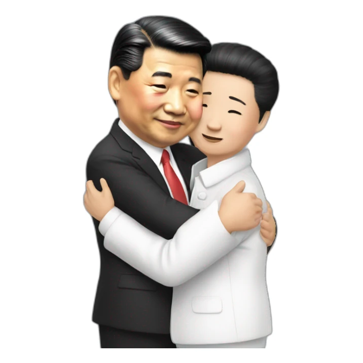 xijinping hugs trump sticker