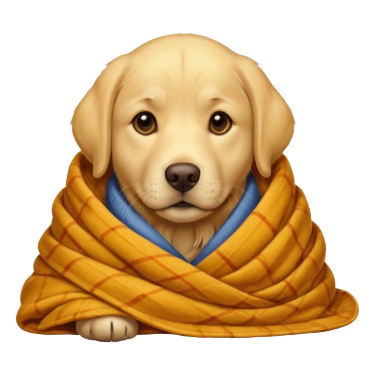 Labrador in cozy autumn blanket sticker