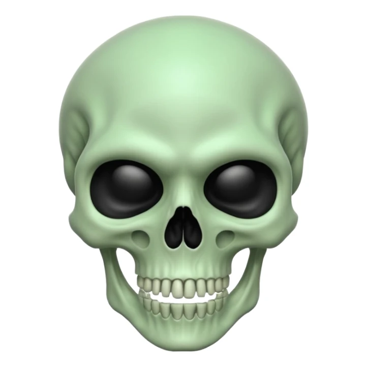 Alien skull sticker