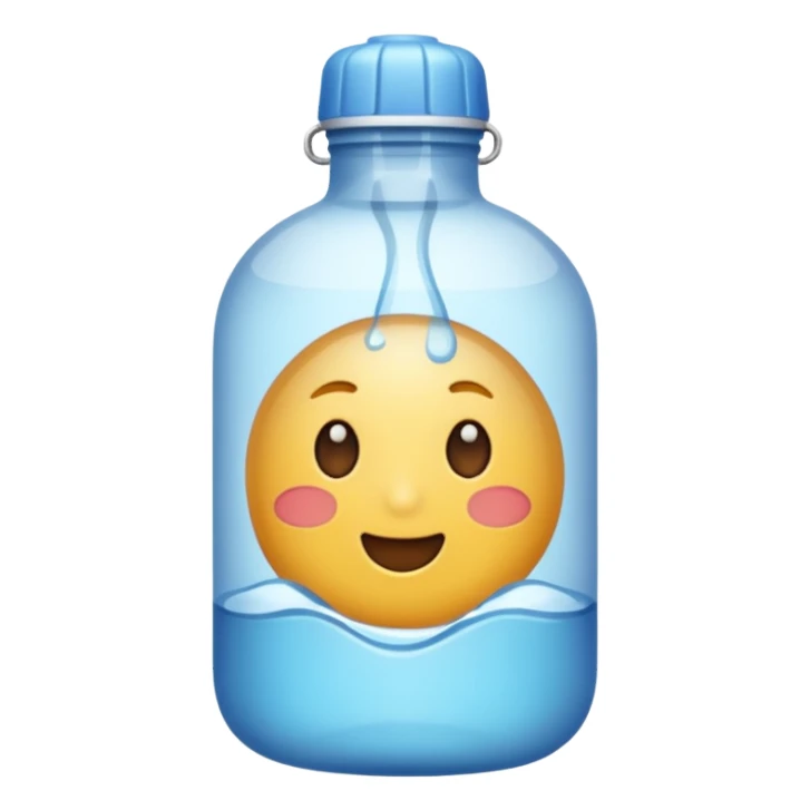 A water bottle emoji sticker
