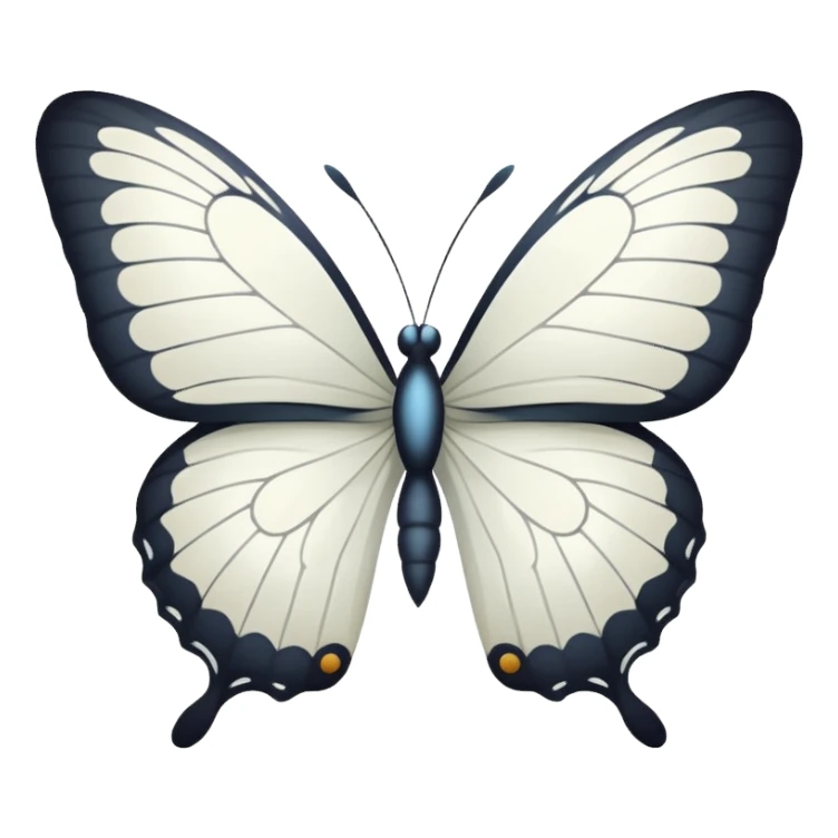White butterfly sticker