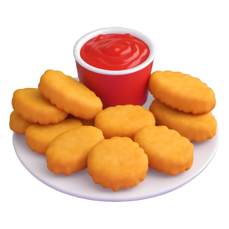 chicken mcnuggets with ketchup dip sticker