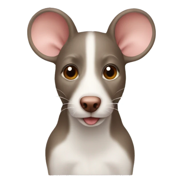 a capuccino color rat dog sticker