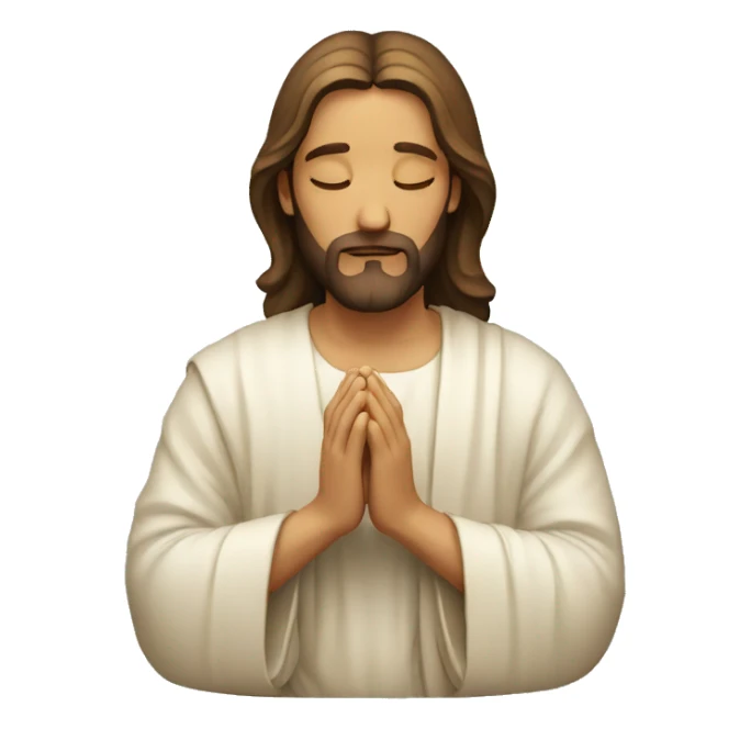 jesus praying sticker