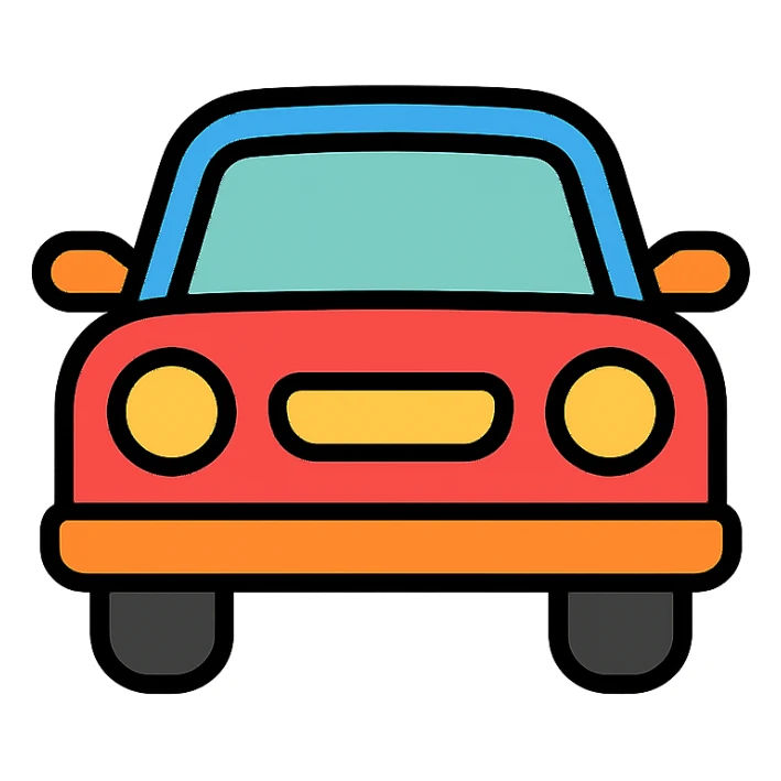 colored car icon sticker
