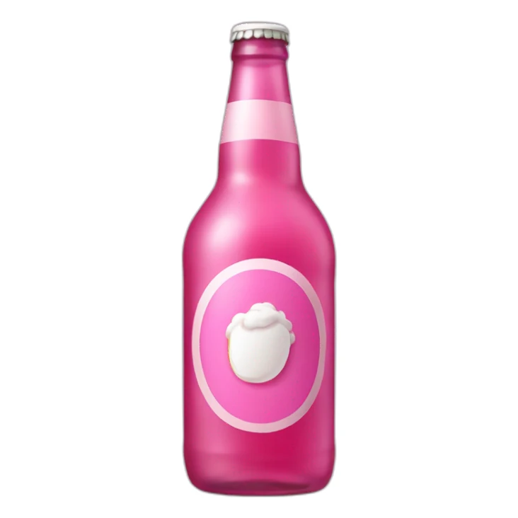 Pink Bottle beer sticker