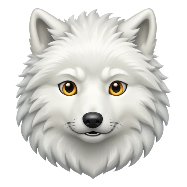White wolf emoji sticker