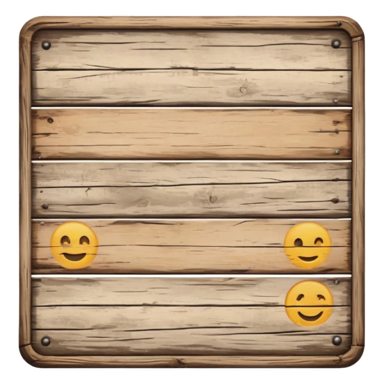 simple wooden sign sticker