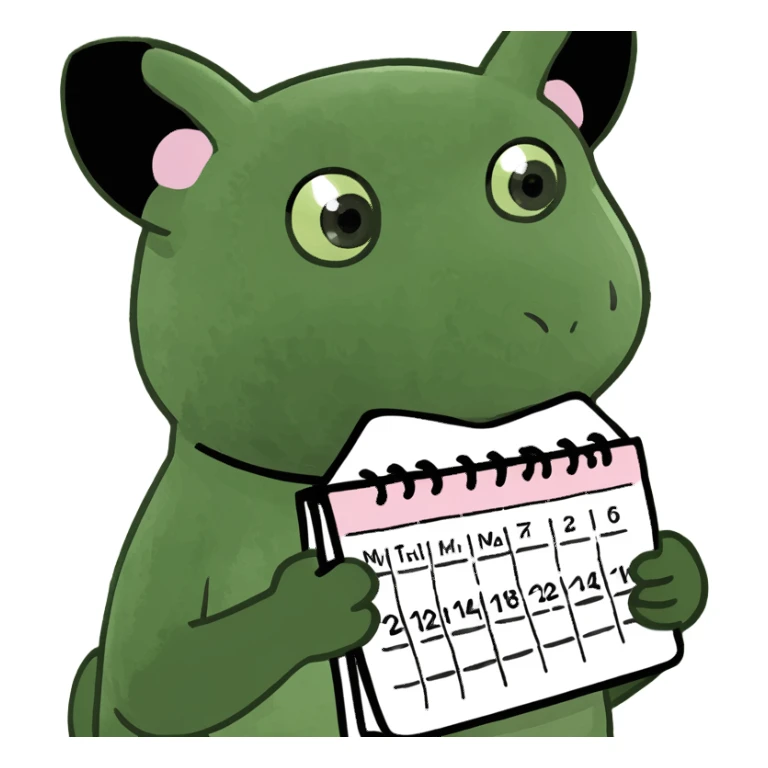 kuromi holding a calendar sticker