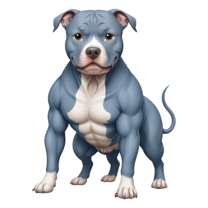 Grey blue pitbull sticker