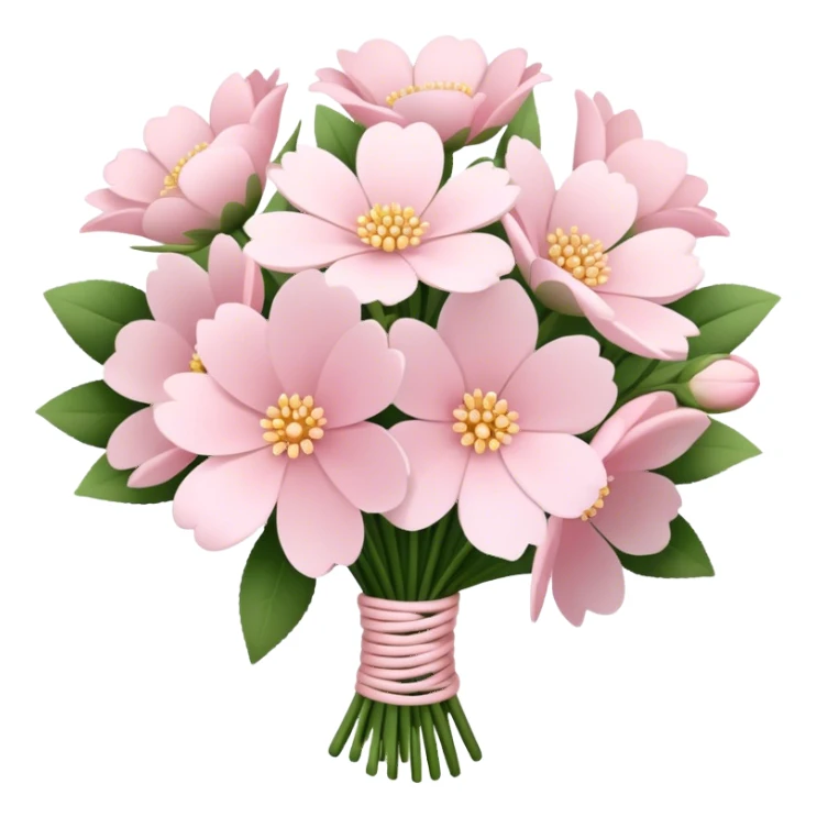 pale pink flower bouquet  sticker