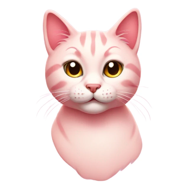 Smirking cat pink sticker