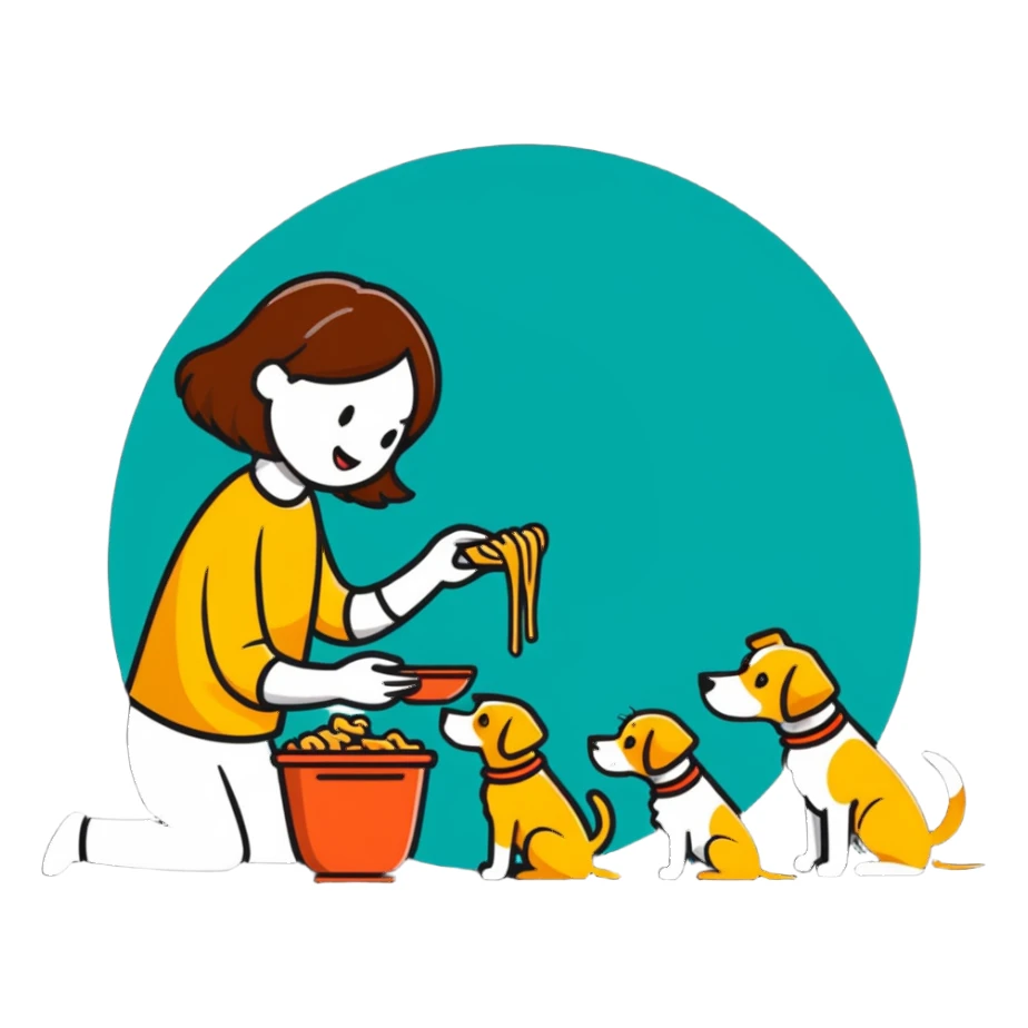 daddy feeding dogs sticker