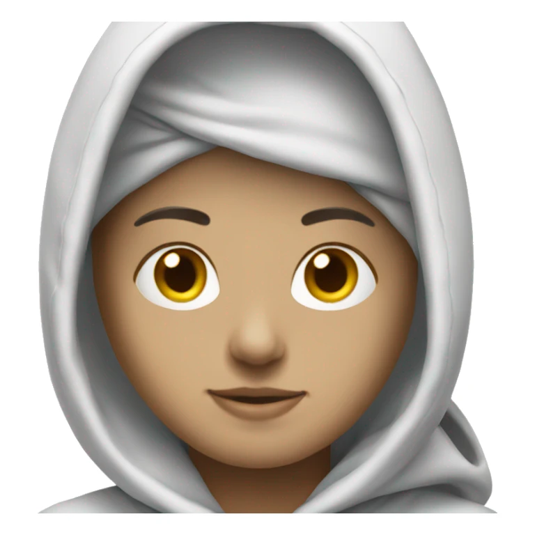 White Hoodie oversize sticker