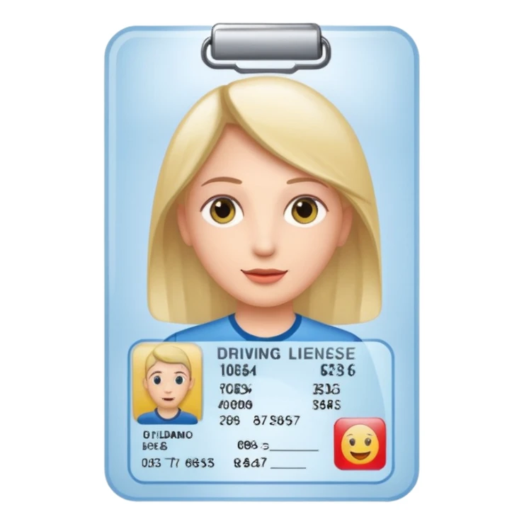 driving license sticker