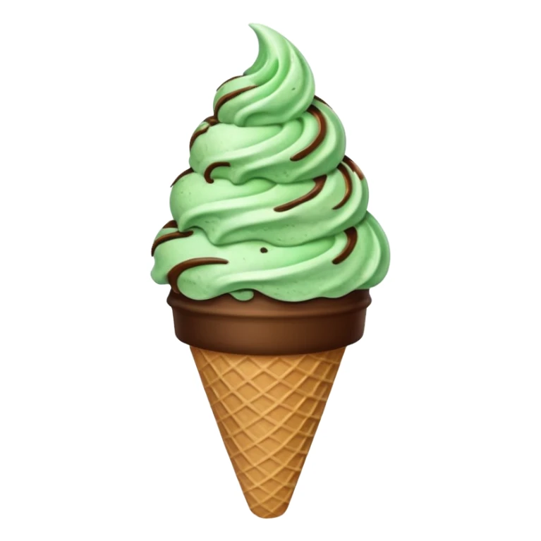 mint chocolate chip ice cream cone sticker