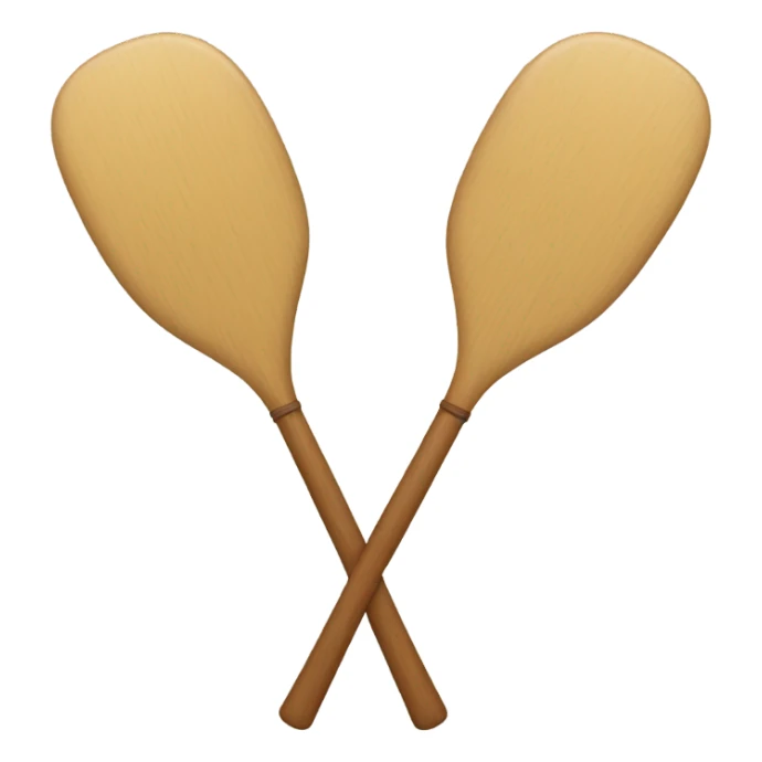 Two overlapping paddles crossed together sticker