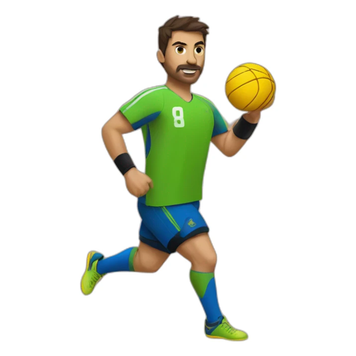 nen que juga a handbol sticker