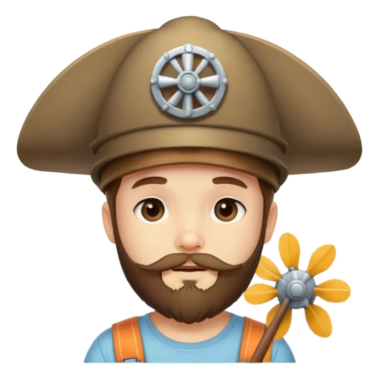 bearded child with propellor hat sticker