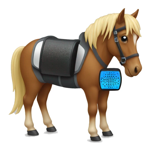 Horse with Bluetooth speaker  sticker