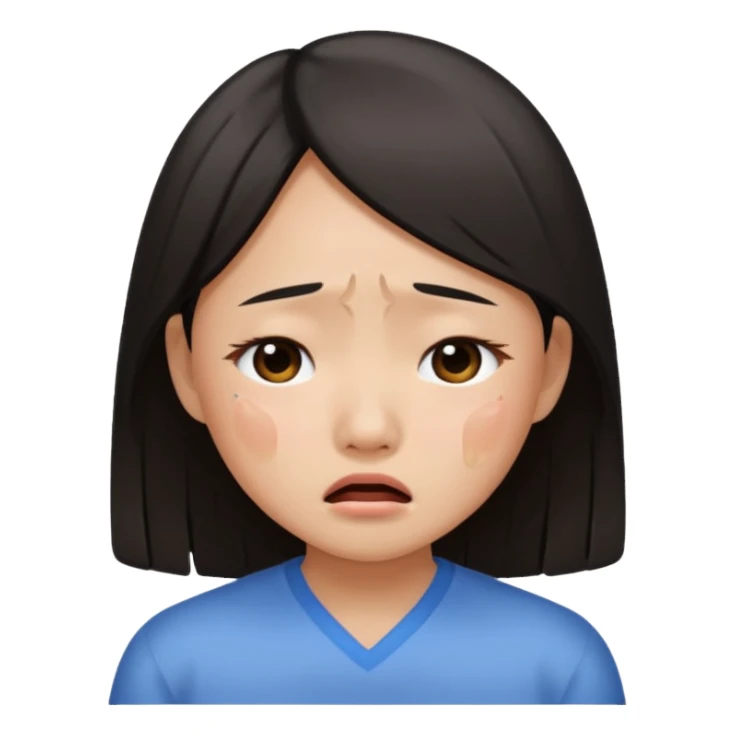 Asian girl crying  sticker