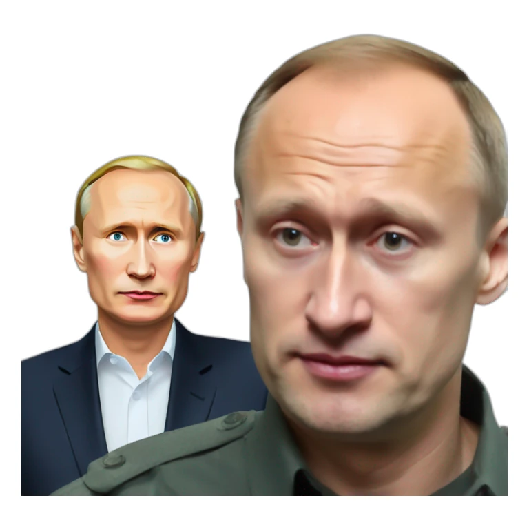 Putin with Navalny sticker