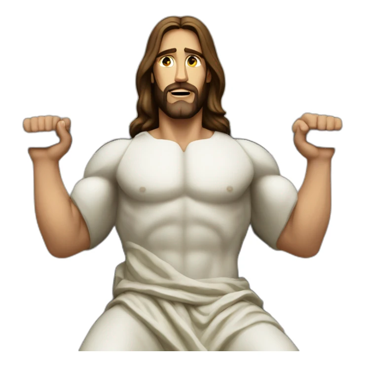 Jesus Christ bench press sticker