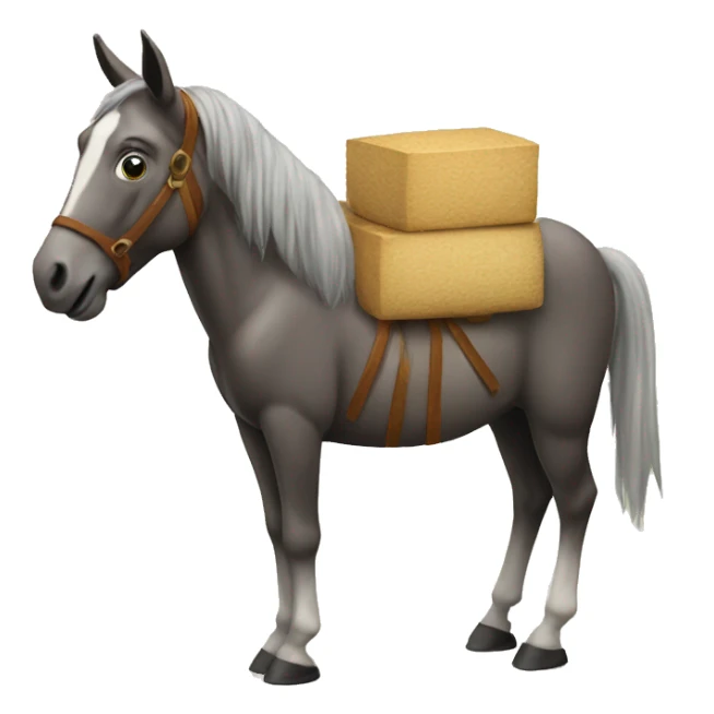 Horse on a donkey sticker