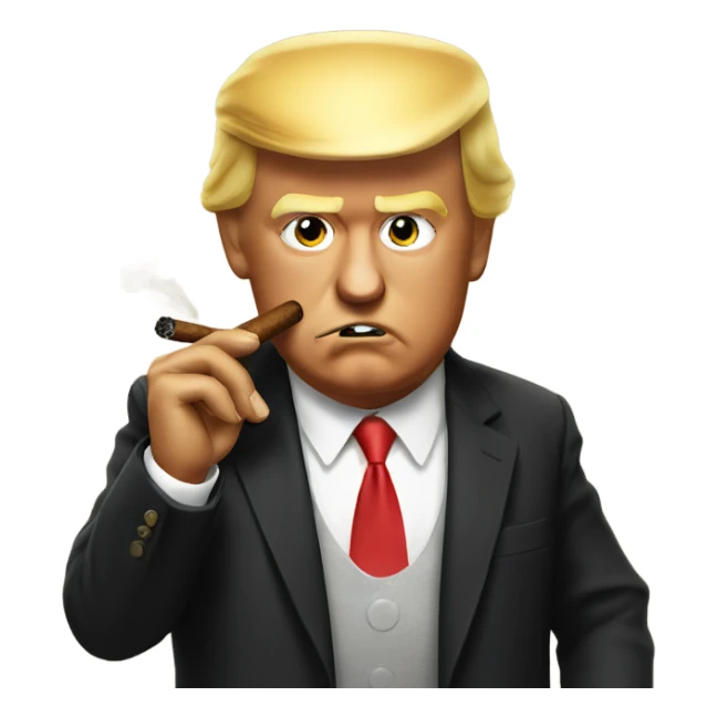 Trump smoking a cigar  sticker