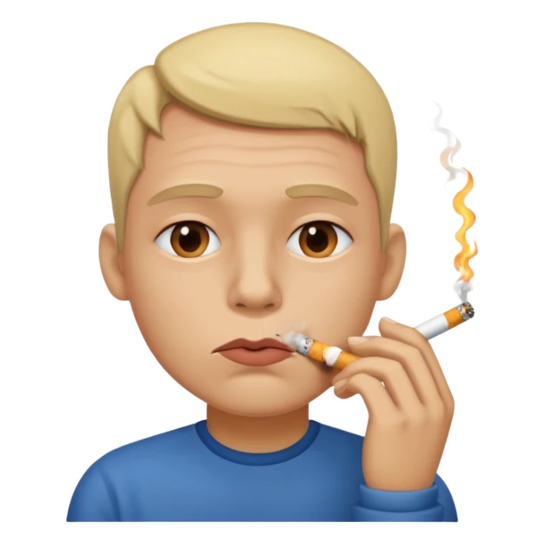 tired and smoking sticker