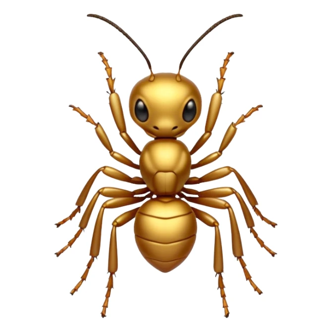 cute gold ants sticker