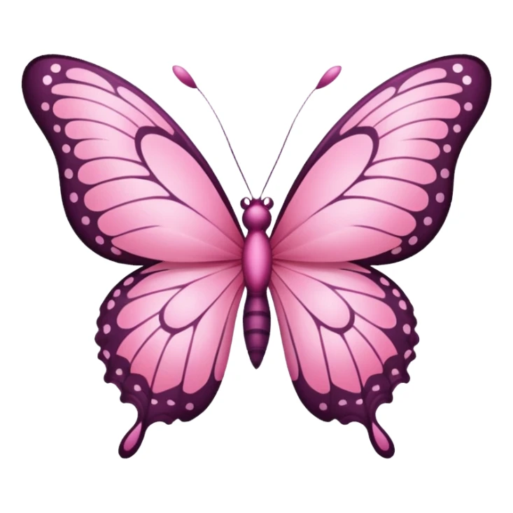 Un papillon rose sticker