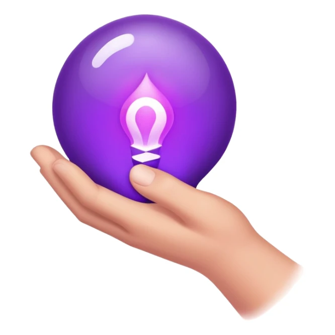 misterious purple item in hand, just hand sticker