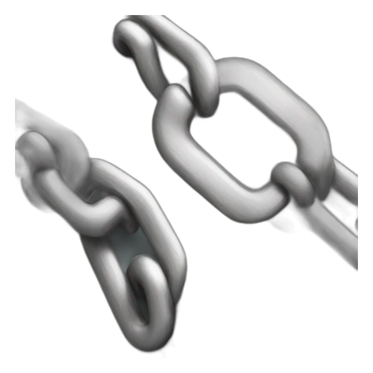 Metal chain straight sticker