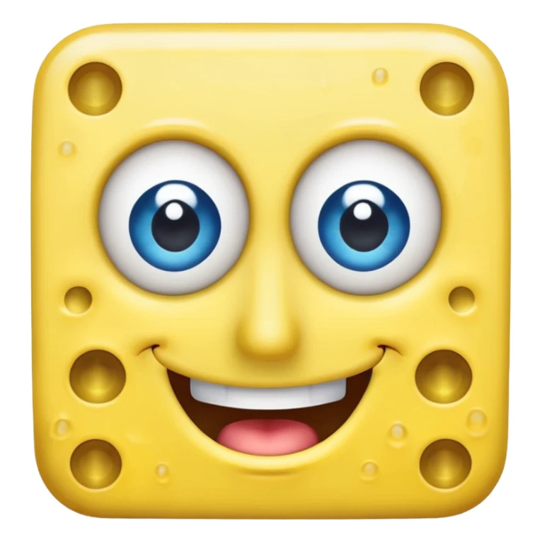 SpongeBob face with blue eyes sticker