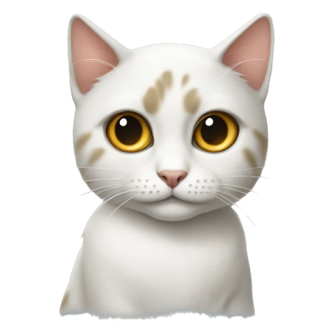 gato pardo y blanco sticker