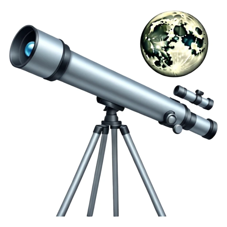 Telescope loonking at the moon sticker