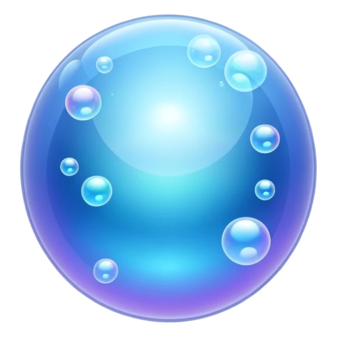 bubbles with blue hue sticker