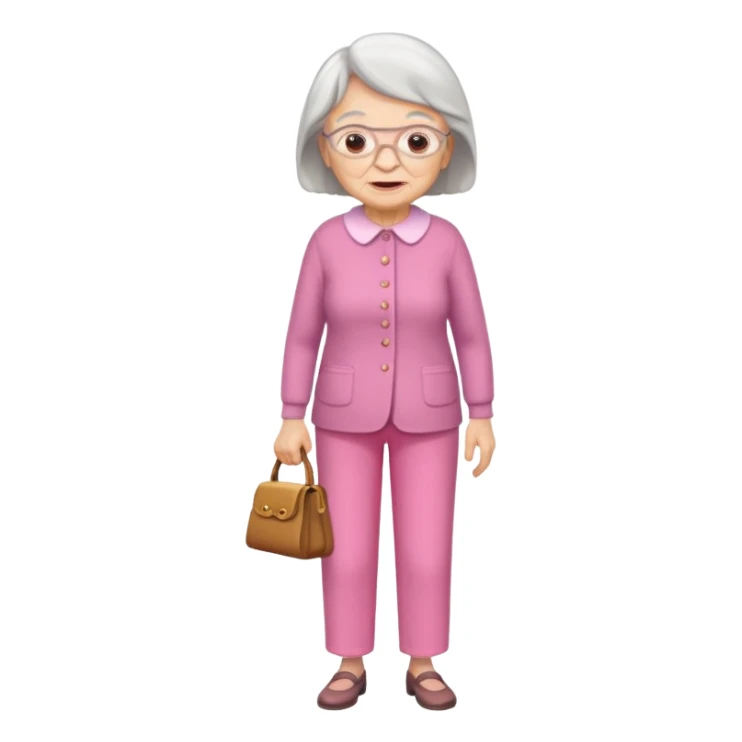 Old lady wearing pink pants sticker
